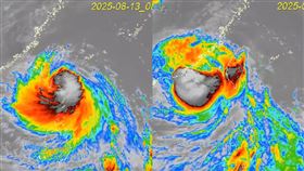 楊柳颱風對決台灣本島，避開台灣山脈最高聳的區域。（圖／中央氣象署）
