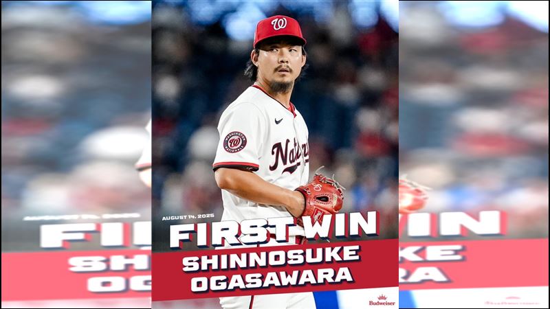 日籍左投小笠原慎之介15日奪下大聯盟首勝。（圖／翻攝自國民 X）