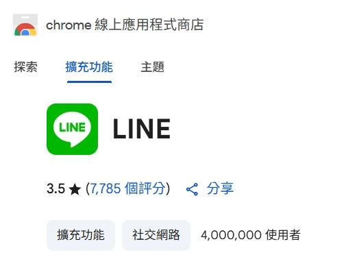 視障團體抗議後，LINE急轉彎延後終止Chrome版服務，但最終仍會停用。（圖／翻攝自Chrome線上應用程式商店）