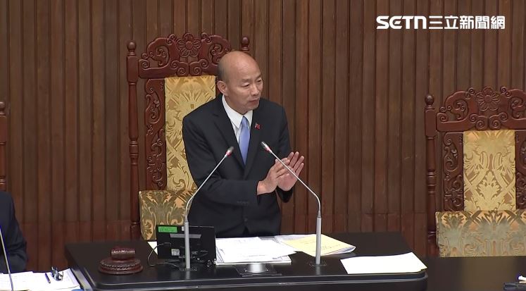 韓國瑜打斷劉書彬提醒，邀請卓榮泰的主題是打詐。（圖／翻攝畫面）