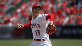大谷翔平2018年新人球季出賽10場拿下4勝。（圖／美聯社／達志影像）