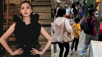 Angelababy緊牽8歲兒　樸素打扮全被拍