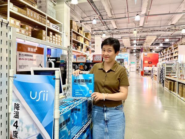 液態隔熱紙上市後即成為特力屋居家隔熱人氣商品，經實測平均降溫4-6度。（圖／特力屋提供）