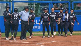 台灣成都世運女壘代表隊擊敗荷蘭挺進4強。（圖／中華奧會提供） 