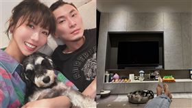 大牙離婚後曬出「新客廳」，表示「全部屬於我」。（圖／翻攝自大牙IG）