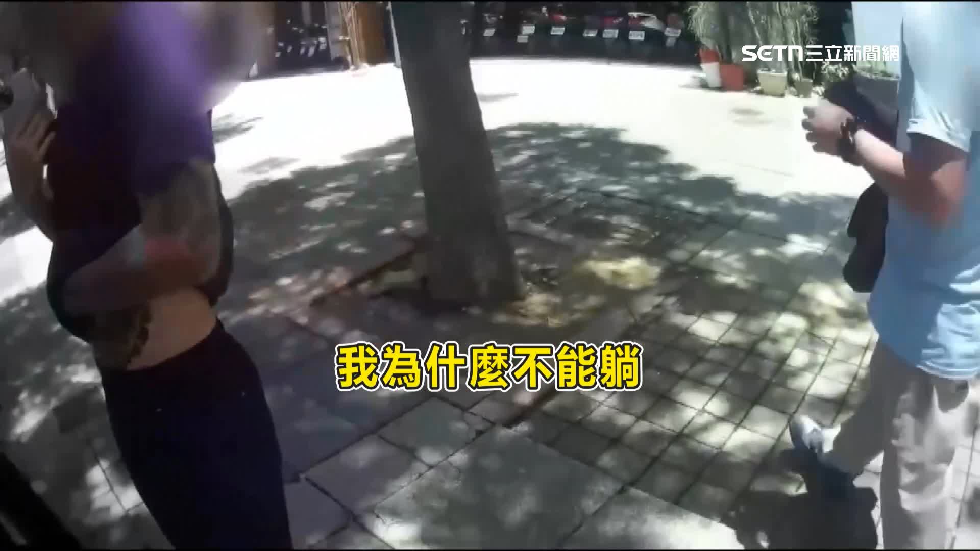 鄭男藉故拖延躺臥地板，且不斷口出穢言