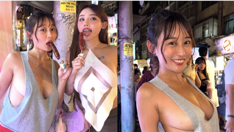 激凸女神無罩晃夜市抖動片曝光　路人看傻