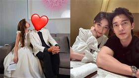 許維恩貼出與馬力歐的「婚紗照」，甜喊他是歐巴。（圖／翻攝自臉書）