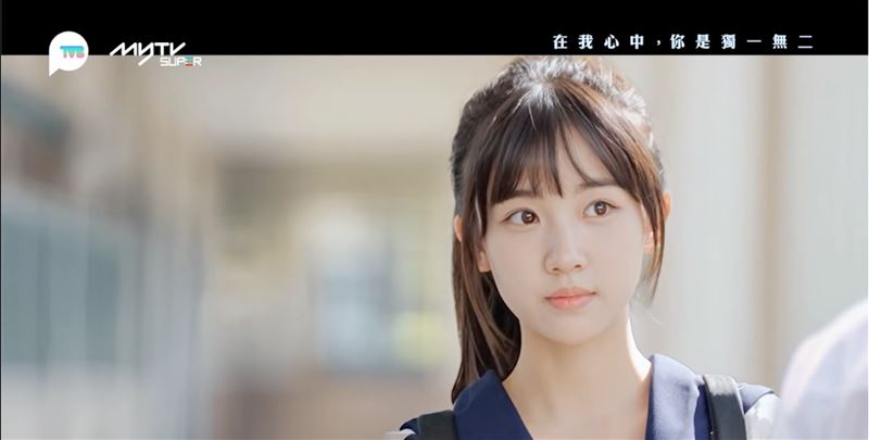 「AI生成偶像劇」女主角同樣非真人。（圖／翻攝自TVB臉書）