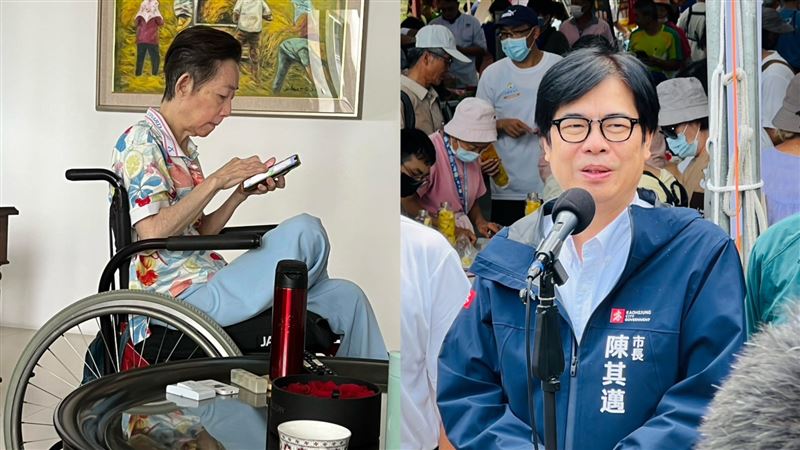 陳其邁透露有致電阿扁慰問，目前扁嫂意識清楚，大概可以認人。（圖／翻攝自陳致中臉書、翻攝畫面）