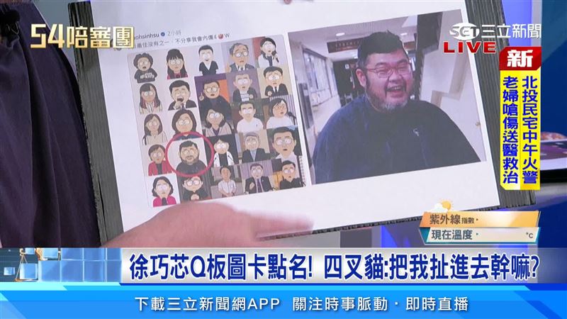 徐巧芯分享南方四賤客二創圖 ，泛綠25人入列，其中就包括了四叉貓
