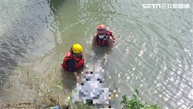 台南市官田區黃姓男子失蹤，隔日漂浮在嘉南大圳水面成屍。（圖／翻攝畫面）