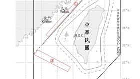 1140817_臺海周邊海、空域活動示意圖。（圖／國防部提供） 