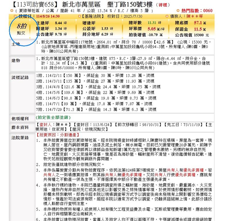 法院筆錄指出，該社區拍賣原因為「變價分割」，應是繼承人欲變現分產。（圖／寬頻房訊提供）
