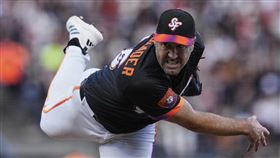 韋蘭德（Justin Verlander）17日登板投滿7局、飆8K、無失分。（圖／美聯社／達志影像）