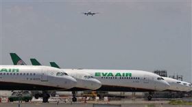 長榮航空8月12日飛往紐約在甘迺迪機場滑行時，發生涉及飛安事件，機組人員已遭停飛，全案正在調查中。（示意圖／非此新聞飛機，擷取自Facebook／EVA Airways Corp. 長榮航空）