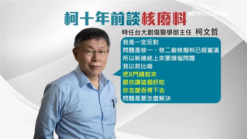 柯文哲昔日針對核電發言也被挖出