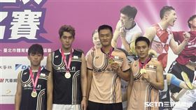 全國排名賽甲組男雙上演「土銀內戰」，最後柏禮維／張課琦經歷3局激戰擊退陳子睿／林煜傑（右到左），奪下合拍首座排名賽男雙冠軍。（圖／記者蔡厚瑄攝影）