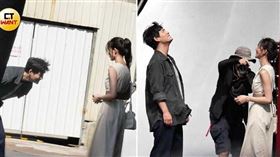 
周渝民使出老派把妹招數逗樂張鈞甯，動作略顯浮誇地彎了腰又仰天猛笑。（圖／本刊攝影組）