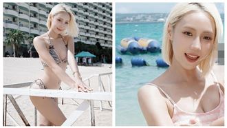 身材軟Q！卉妮出國突換兇猛「母女泳裝」