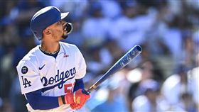 貝茲（Mookie Betts）18日8局下敲出超前全壘打。（圖／路透社／達志影像）