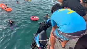 香港遊客,綠島,機車,漁港,岸巡隊。（圖／翻攝畫面）