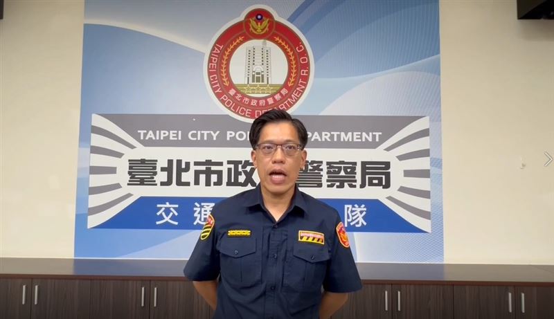 台北市政府警察局交通警察大隊副大隊長林聖章，回應義交大隊爭議。（圖／翻攝畫面）