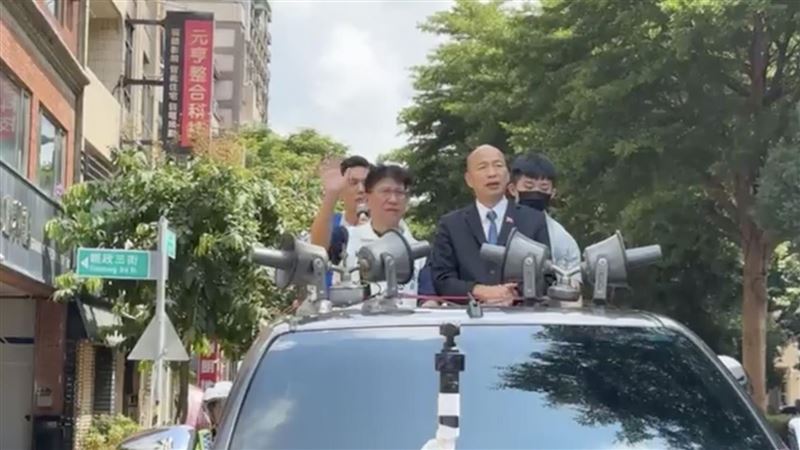 韓國瑜陪林思銘車掃：看到他客家忠義精神