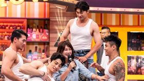 Stacey摸到猛男肉體(圖／TVBS提供)