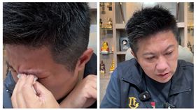 賓賓哥直播痛哭中（圖／翻攝自江建樺臉書）
