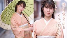 塚本沙耶是在京都和服百年老舖的「千金小姐」 ，目測有D到E罩杯水準的美乳，近期出道拍AV。（圖／翻攝自塚本沙耶Ｘ）