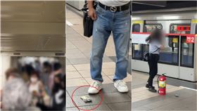 北捷一早突竄濃煙，疑似有乘客手機燒焦。（圖／ _hungyu_授權提供）