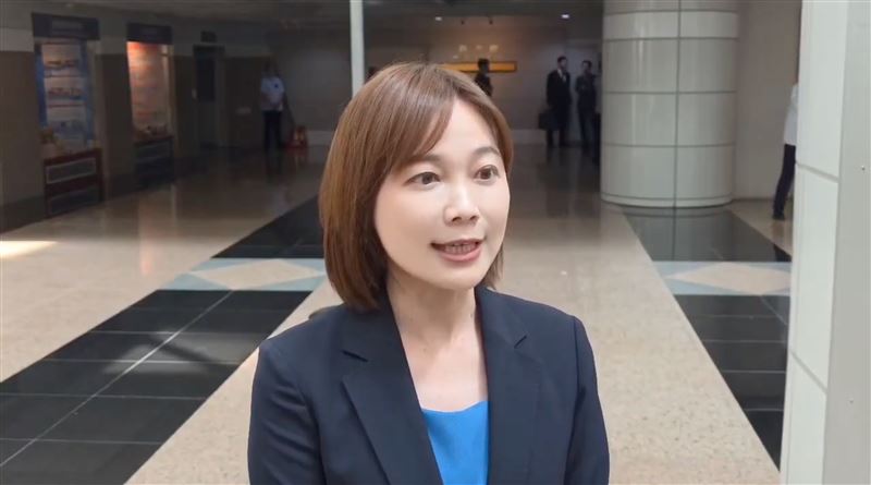 總統府發言人郭雅慧受訪。（圖／記者劉秀敏攝影）