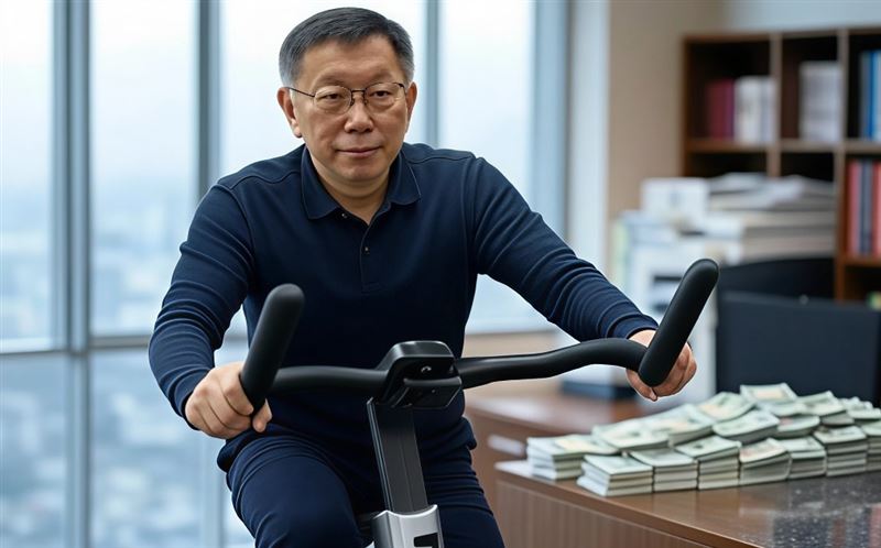 「我是中壢人」貼出一張AI示意圖指出，金流證據曝光，柯文哲恐直接下課。（圖／翻攝自我是中壢人臉書）