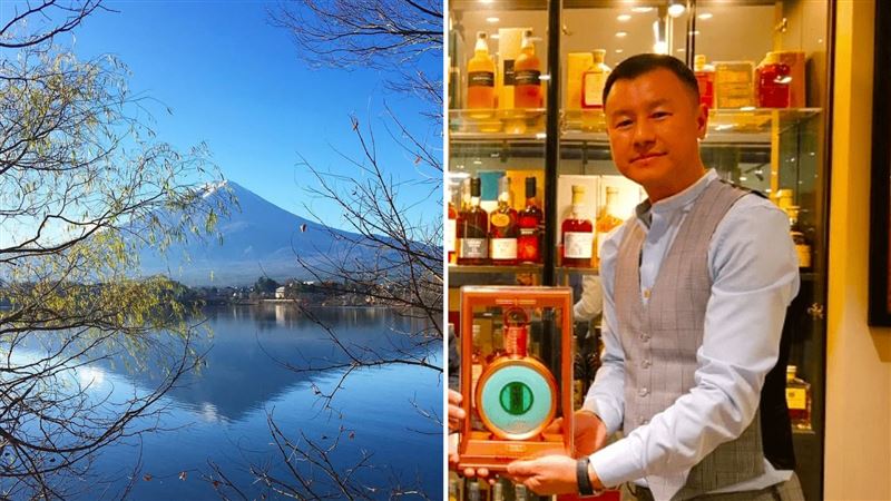 中國籍老闆郭亞川（右），為讓自家飯店景色更美，私自將鄰居的樹砍光。（圖／翻攝自kumonoue_fujihotel官網）