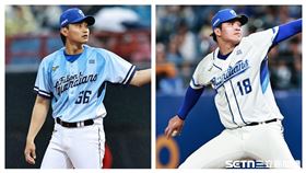 富邦悍將李東洺（左）、黃保羅（右）。（圖／記者劉彥池攝影）