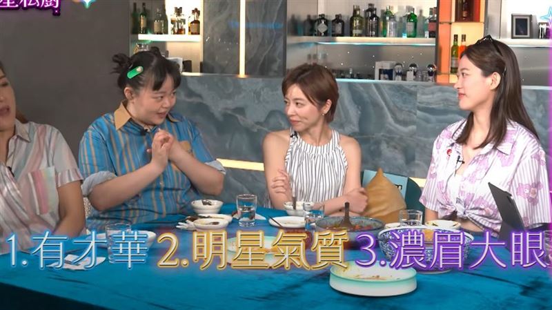 宮美樂（左2）列出王瞳（右2）戀愛人選條件。（圖／翻攝自YouTube）