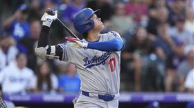 大谷翔平本季第44轟出爐。（圖／美聯社／達志影像）