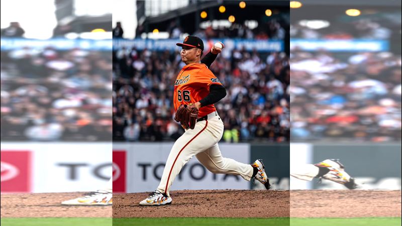 鄧愷威本季第4場先發投3.1局退場。（圖／翻攝自SleeperSFGiants推特）