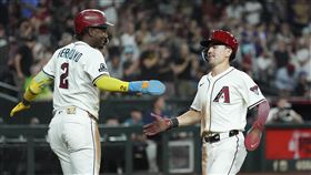 卡洛爾（Corbin Carroll）單場擊出2支三壘安打。（圖／美聯社／達志影像）