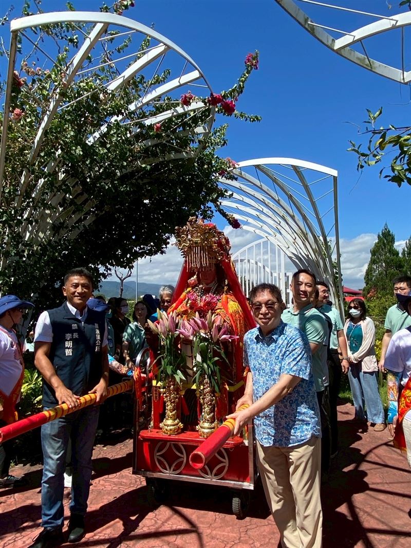 2025蘭陽媽祖文化節前哨戰圓滿落幕！全台最愛美的媽祖「林小姐」快閃赫蒂法莊園，香氣祈福&times;植萃療癒展現跨界新風貌。（圖／業者提供）