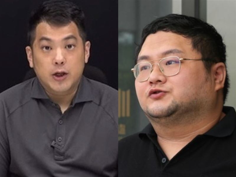 兩位Youtuber口蹄疫本名李俊熙（右）、與Caracula本名李世旭（左)皆參與勒索Tzuyang事件 。（圖／翻攝自NEVER）