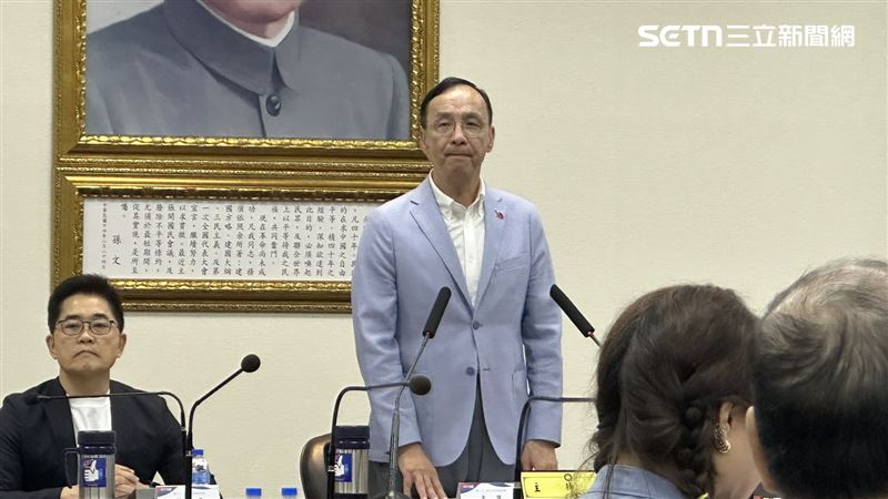 朱立倫中常會上大讚立法院表現非常理性穩健。（圖／記者詹宜庭攝影）