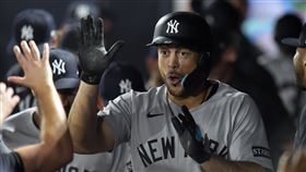 史坦頓（Giancarlo Stanton）20日本季首度單場雙響砲。（圖／美聯社／達志影像）