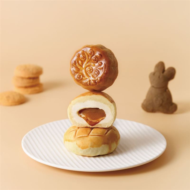 禮坊今年中秋推出焦點新品「桂花文旦流心月餅」。（圖／品牌業者提供）