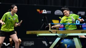 台灣女雙鄭怡靜／簡彤娟首度合拍就闖進8強。（圖／翻攝自WTT官網） 