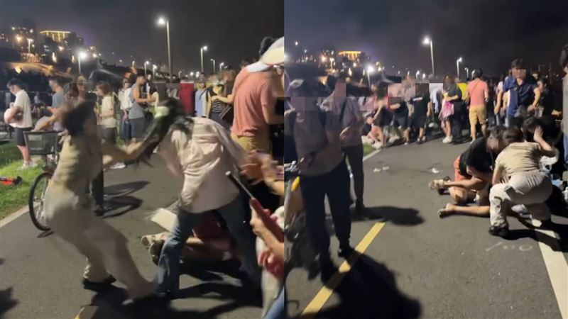 兩對男女因為觀賞煙火位置爆發衝突。（圖／翻攝自Threads）