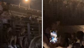 男子坐斜坡被勸導，反嗆警察「你上來啊」。（圖／翻攝自Thread）