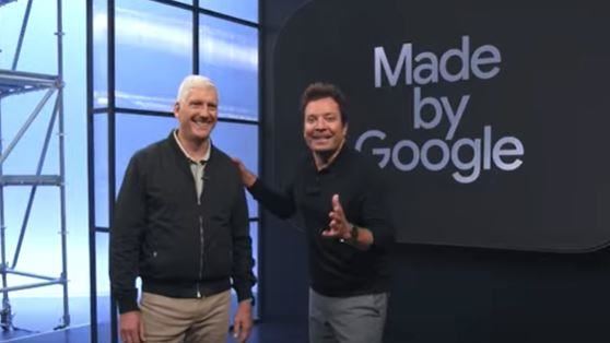 知名脫口秀主持人法隆擔任Google發表會主持人，卻被國外網友罵翻。（圖／翻攝自YT@Made by Google）