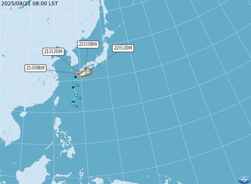 玲玲颱風生成，最新路徑曝光。（圖／氣象署）